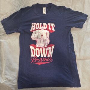 Hold It Down Atlanta Braves Navy Graphic Tee